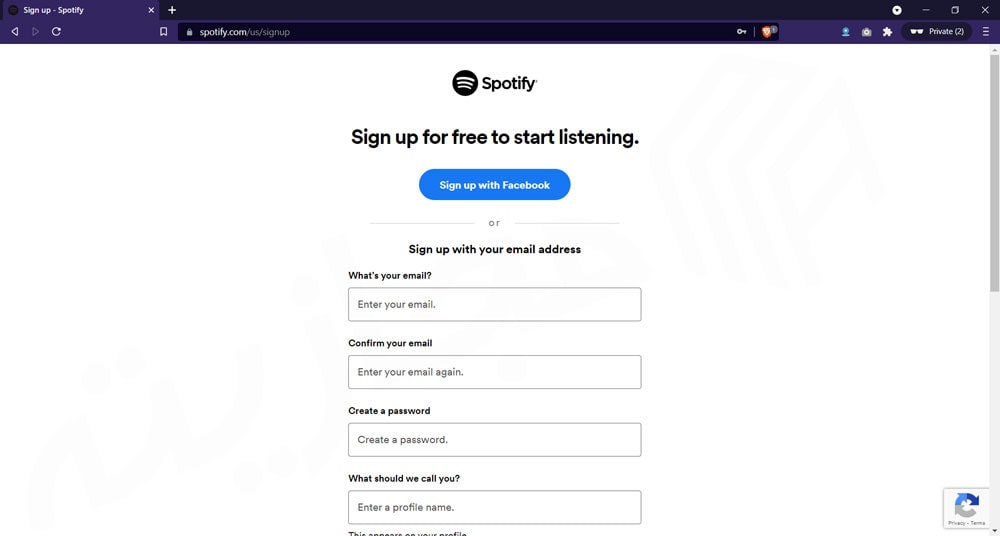 Spotify در brave browser