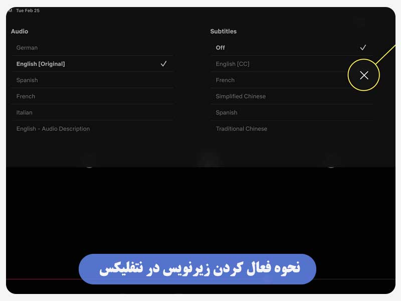 نحوه فعال کردن زیرنویس در نتفلیکس