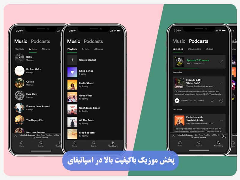 پخش موزیک باکیفیت بالا در اسپاتیفای