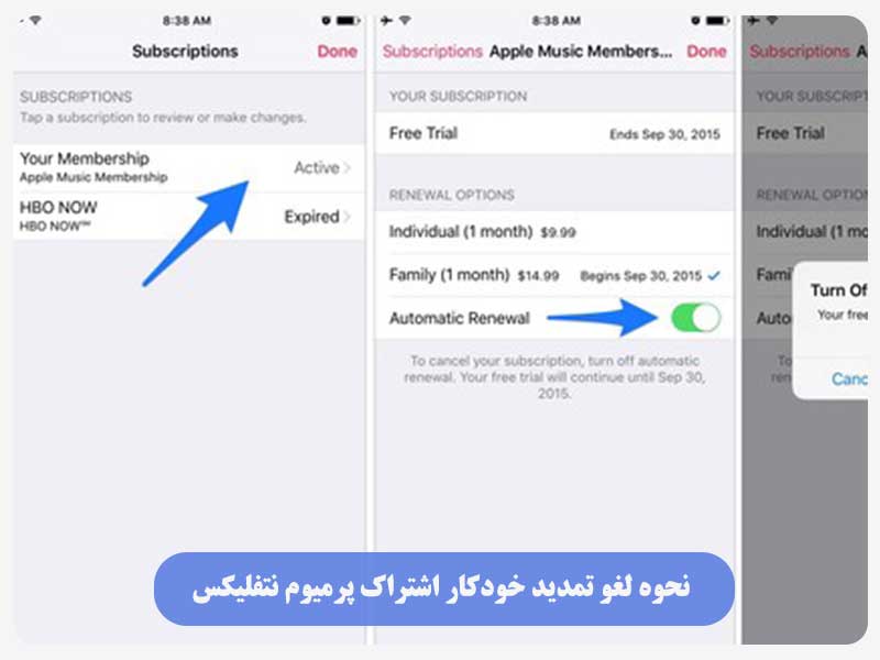 نحوه لغو تمدید خودکار اشتراک پرمیوم نتفلیکس